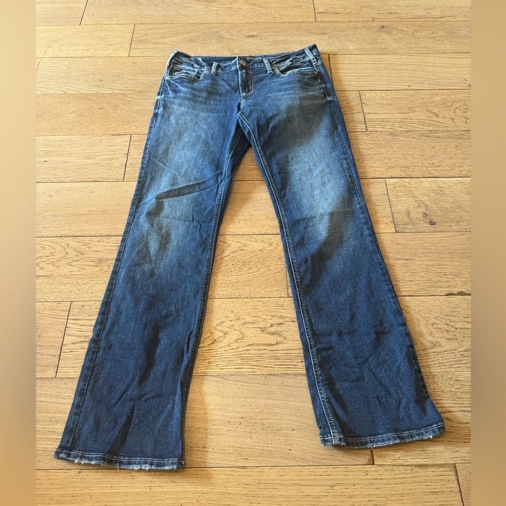 Silver Jeans Co Britt Slim Boot Blue Mid Wash Denim Jeans W32 L33‎ (878)
